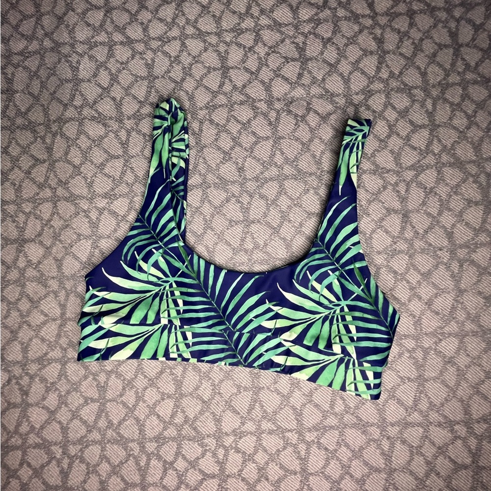 Vaya Island Scoop Bikini Top Navy Size Small